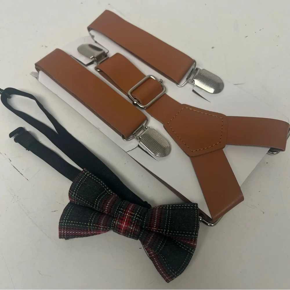 New Bow tie and suspenders for boys